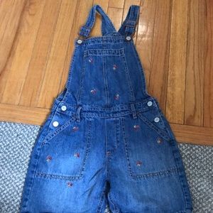 Girls embroidered shortalls